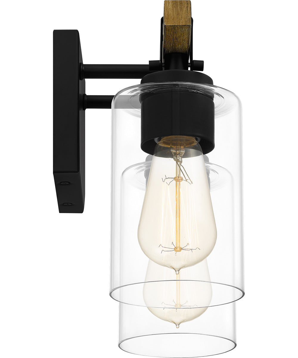 Devon Court Medium 2-light Bath Light Matte Black