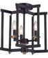 Avante Grand 3-Light Convertible Semi Flush Flat Black/Satin Brass