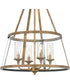 Barlow 4-light Pendant Weathered Brass