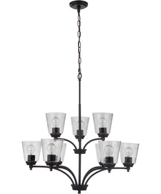Tyler 9-Light Chandelier Flat Black