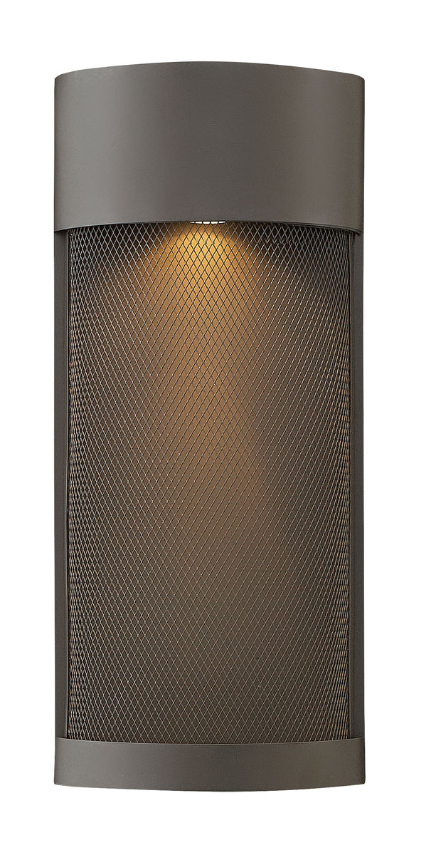 17"H Aria 1-Light Outdoor Pocket Wall Light in Buckeye Bronze