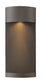 17"H Aria 1-Light Outdoor Pocket Wall Light in Buckeye Bronze