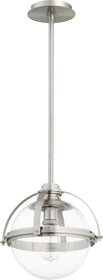 13"W 1-light Pendant Satin Nickel
