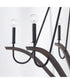 Clive 6-Light Chandelier Carbon Grey and Black Iron