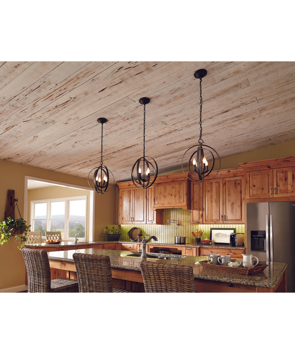 Equinox 4-Light Foyer Pendant Antique Bronze