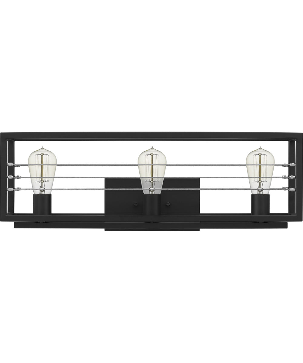 Awendaw Large 3-light Bath Light Matte Black