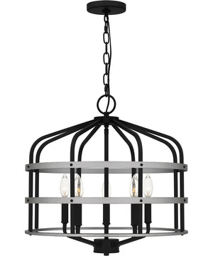 Avignon 5-light Pendant Matte Black