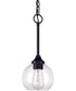 Glenda 1-Light Mini Pendant Flat Black