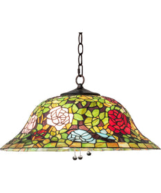 20" Wide Tiffany Rosebush Pendant