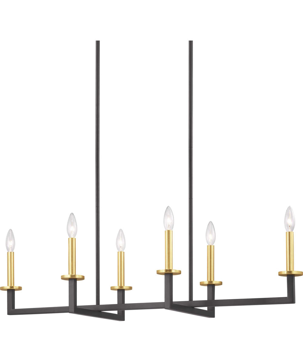 Blakely 6-Light Modern Chandelier Light Graphite