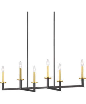 Blakely 6-Light Modern Chandelier Light Graphite