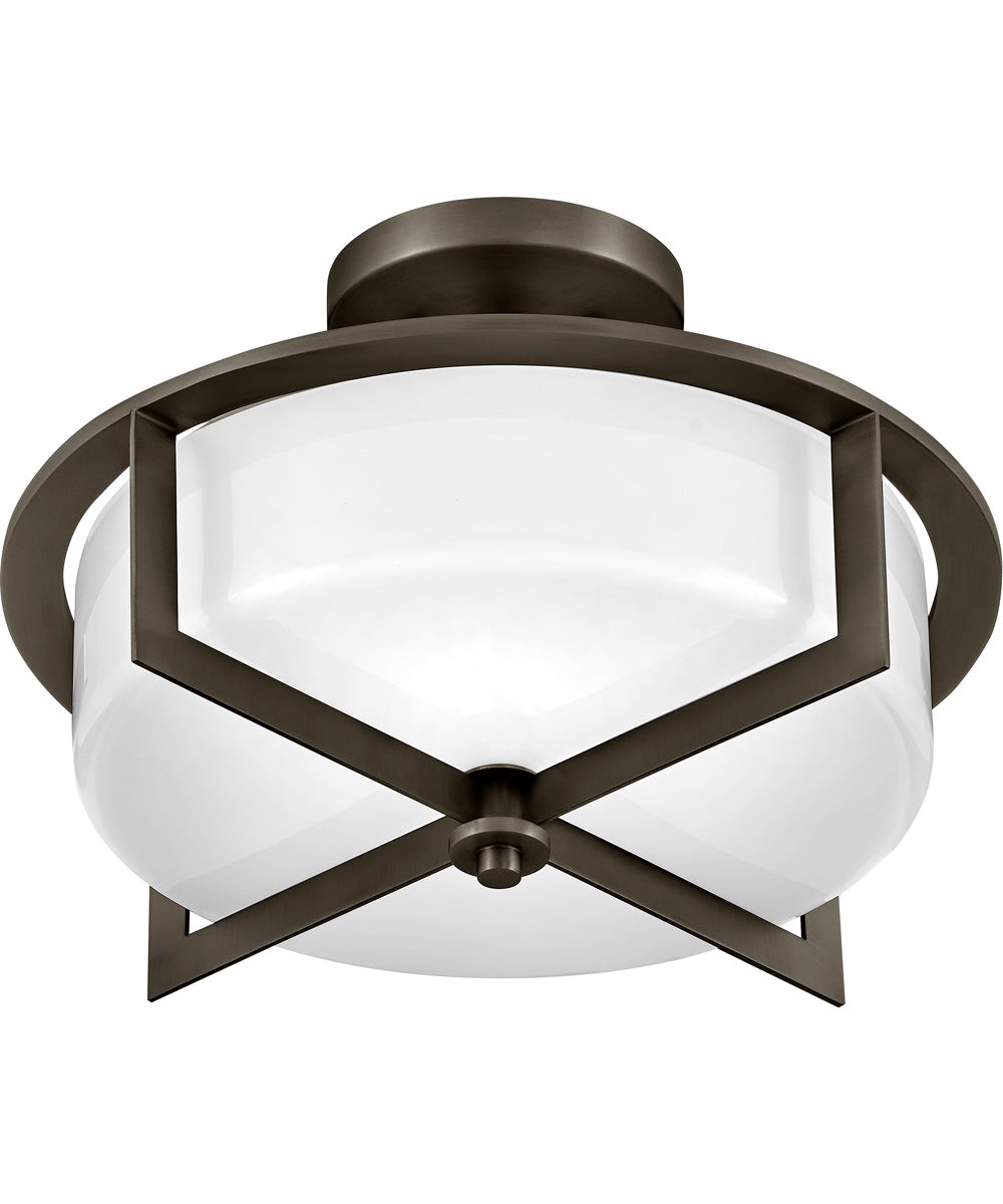 Baxley 3-Light Medium Semi-Flush Mount in Black Oxide