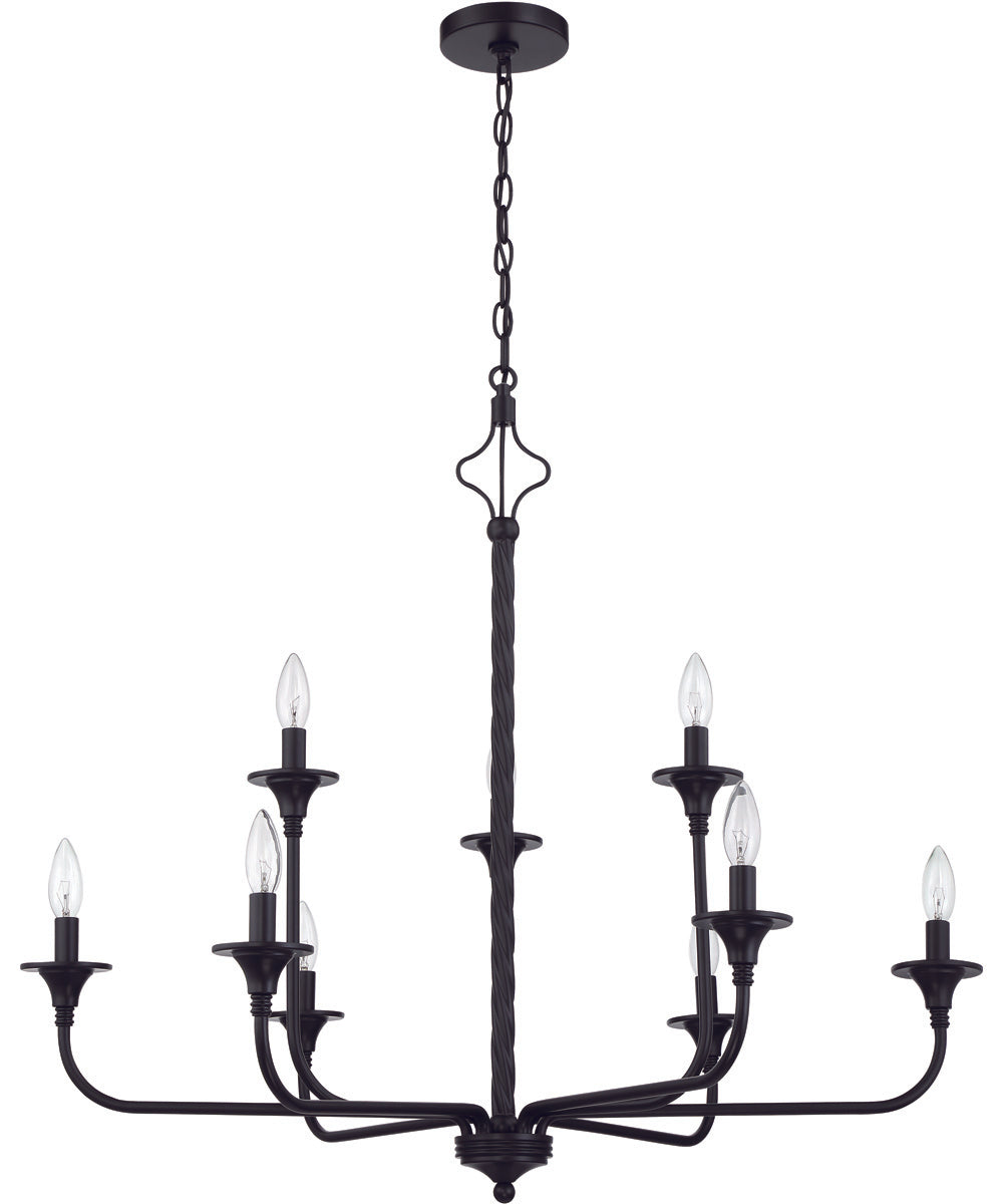 Jolenne 8-Light Chandelier Flat Black