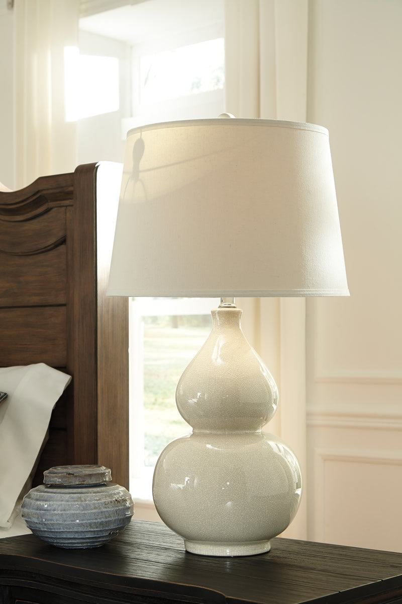 31"H 1-Light Table Lamp Cream