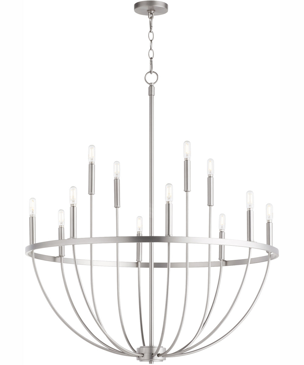 Tribute 12-light Chandelier Satin Nickel