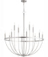 Tribute 12-light Chandelier Satin Nickel