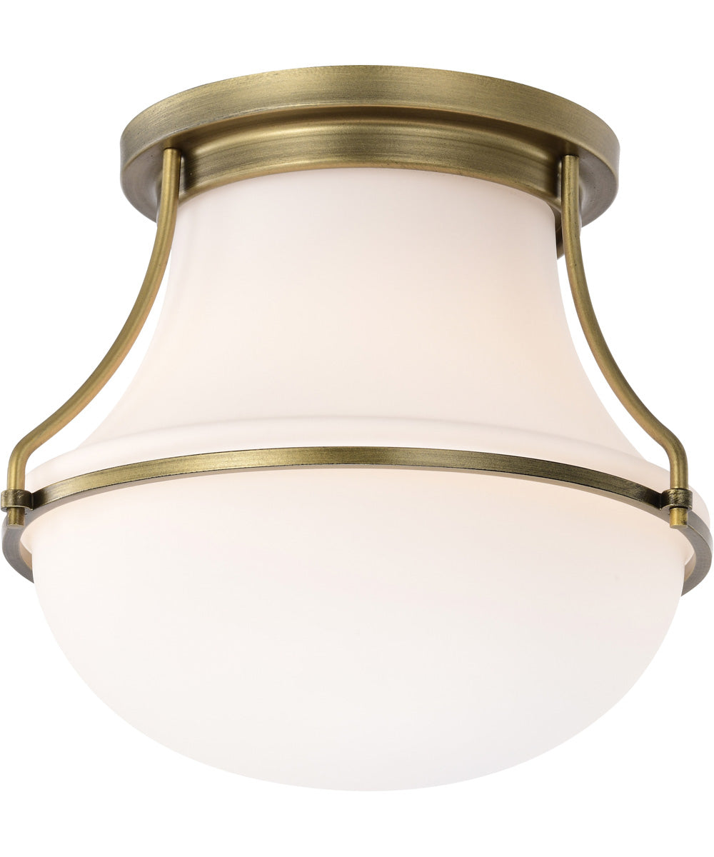 Valdora 1-Light Close-to-Ceiling Natural Brass