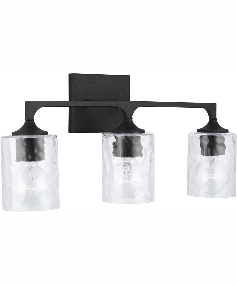 Clint 3-Light Vanity Black Iron