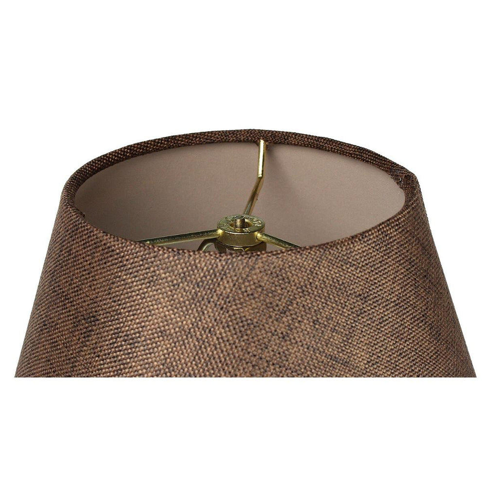 14"W x 11"H Hard Back Empire Lamp Shade - Chocolate Burlap