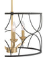 Landree 3-Light Luxe Chandelier Light Matte Black