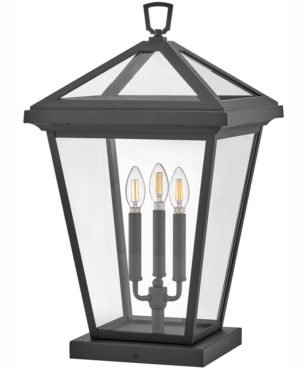 Alford Place 3-Light Large Pier Mount Lantern in Museum Black