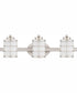 Hazlett Large 3-light Bath Light Brushed Nickel