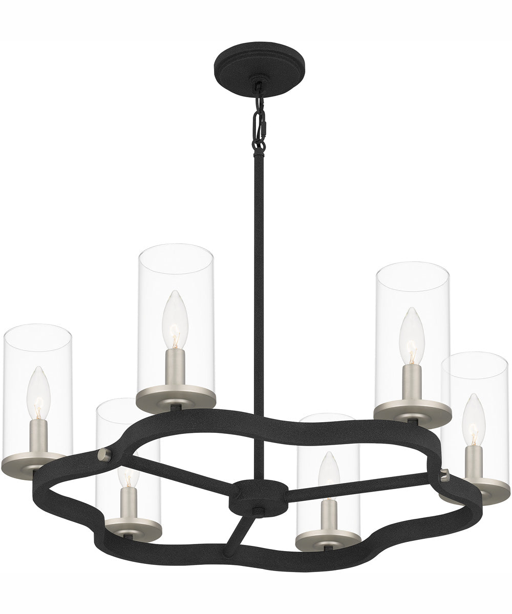 Daverty 6-light Chandelier Mottled Black