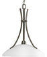 Wisten 1-Light Etched Glass Modern Pendant Light Antique Bronze