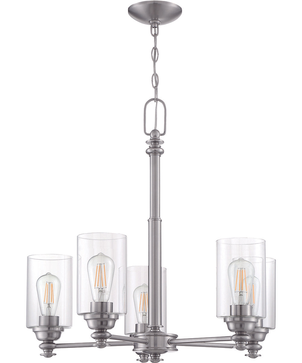 Dardyn 5-Light Chandelier Brushed Polished Nickel