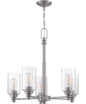 Dardyn 5-Light Chandelier Brushed Polished Nickel