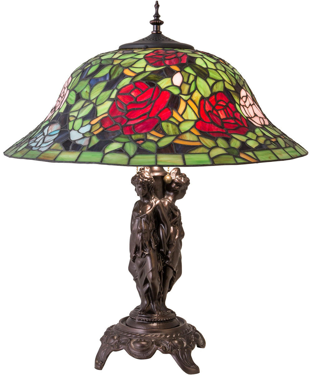 24" High Tiffany Rosebush Table Lamp