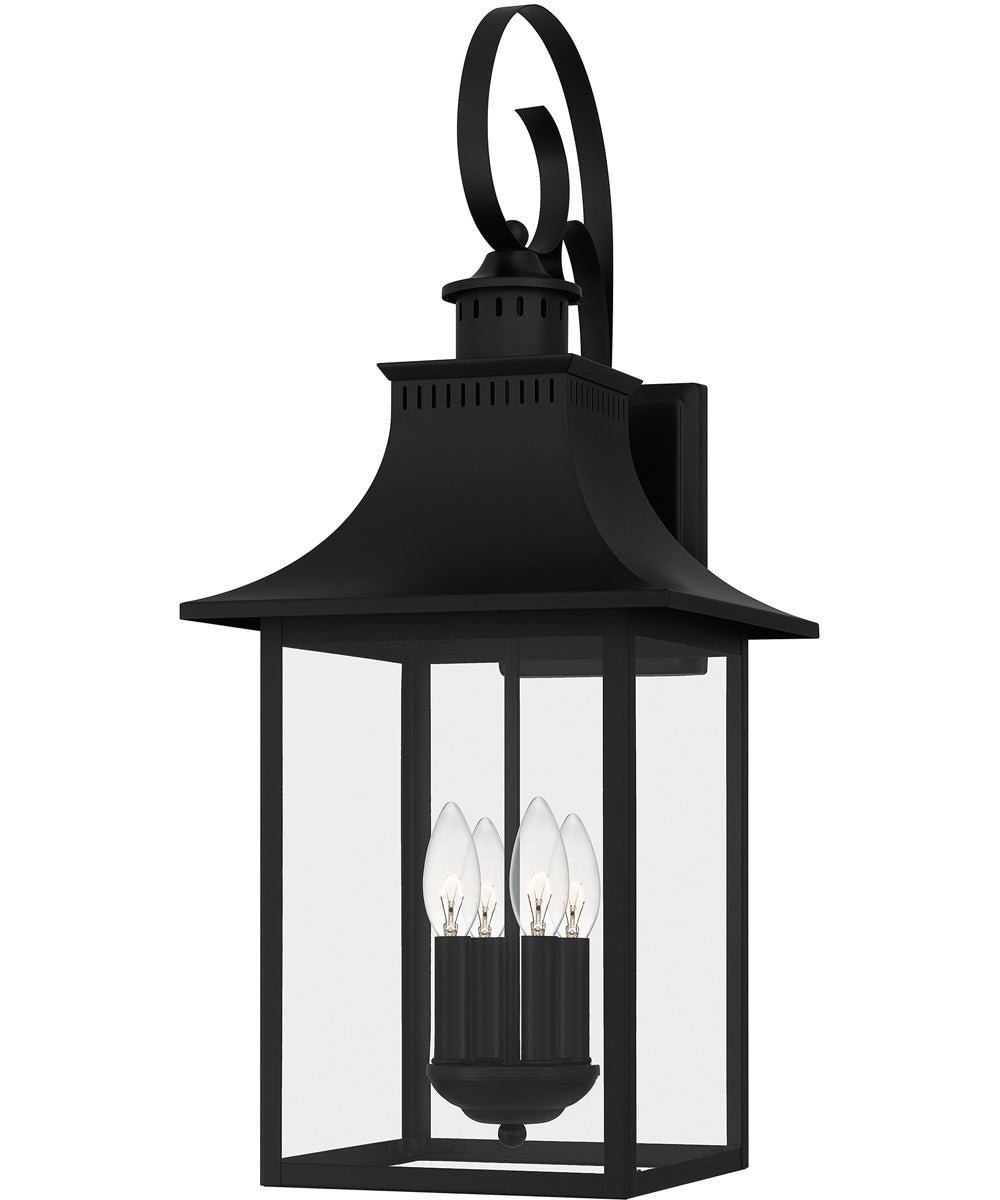 Chancellor Extra Large 4-light Outdoor Wall Light Mystic Black