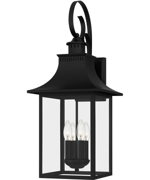 Chancellor Extra Large 4-light Outdoor Wall Light Mystic Black