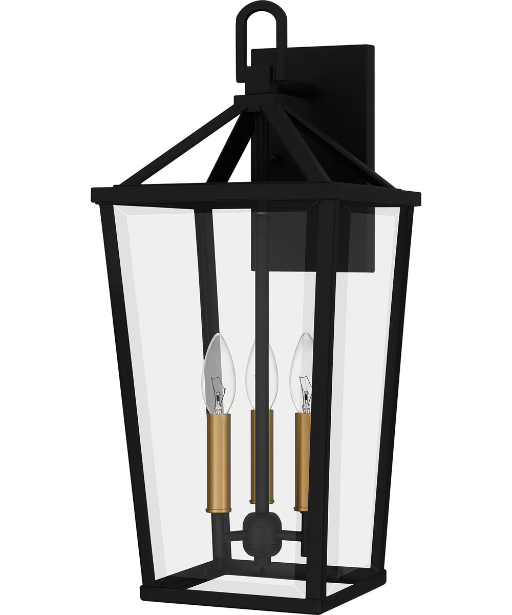 Hull Large 3-light Outdoor Wall Light  Coastal Armour Aluminum Matte Black