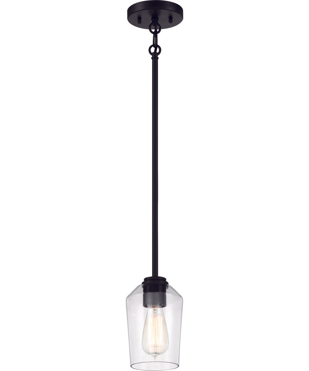 Shayna 1-Light Mini Pendant Flat Black