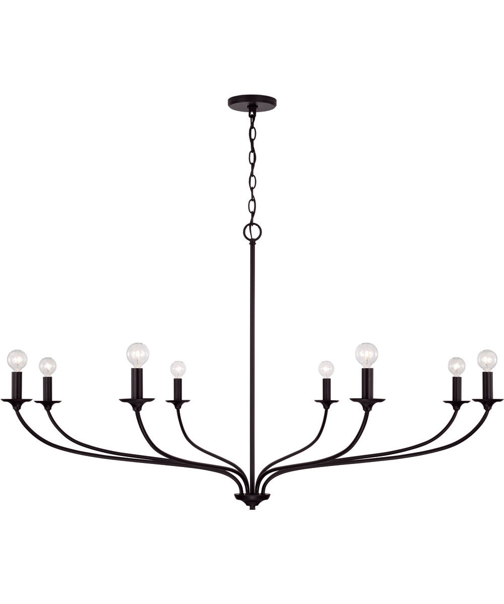 Dolan 8-Light Chandelier Matte Black 449981MB