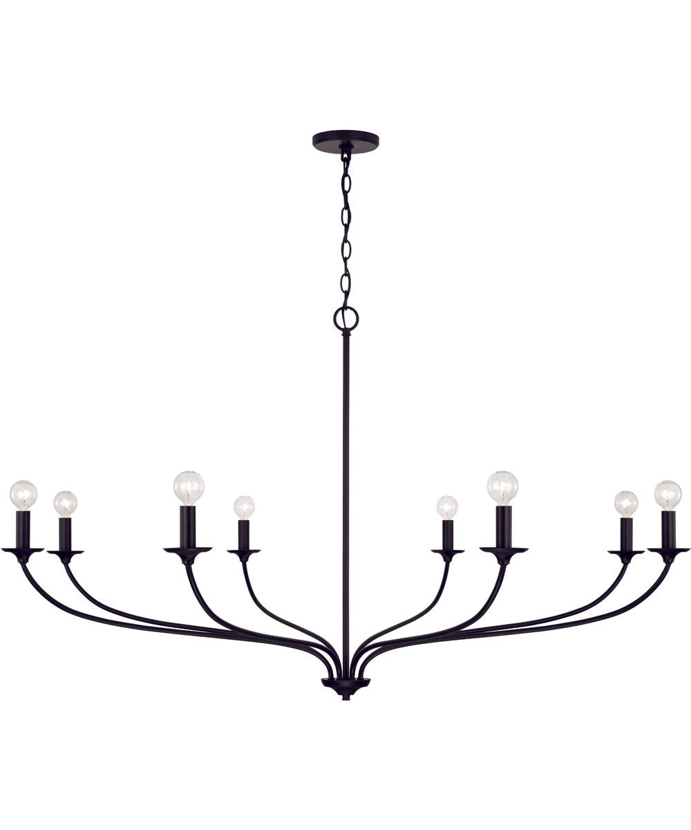 Dolan 8-Light Chandelier Matte Black
