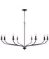 Dolan 8-Light Chandelier Matte Black