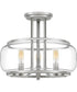 Pruitt Medium 3-light Semi Flush Mount Brushed Nickel