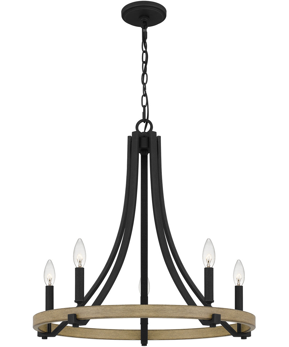 Colombes 5-light Chandelier Grey Ash