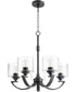 24"W Dakota 5-light Chandelier Noir