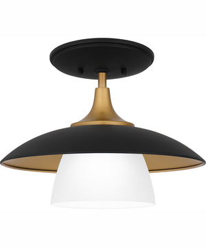 Fayette Small 1-light Semi Flush Mount Earth Black