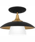 Fayette Small 1-light Semi Flush Mount Earth Black