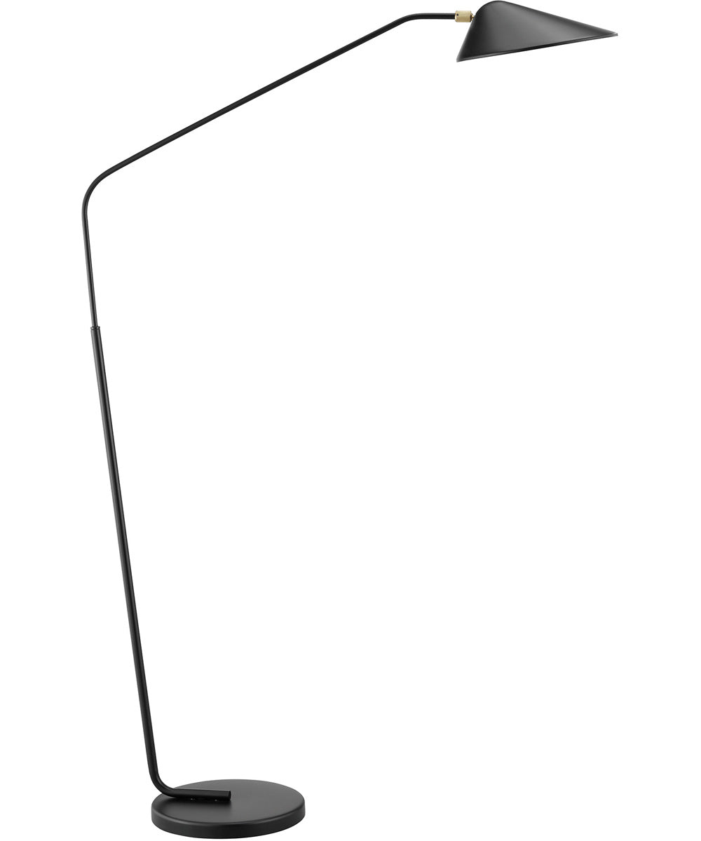 Jerome 1-Light Metal Floor Lamp Black/Metal Shade