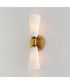 Krevat 2-Light Wall Sconce Black / Natural Aged Brass