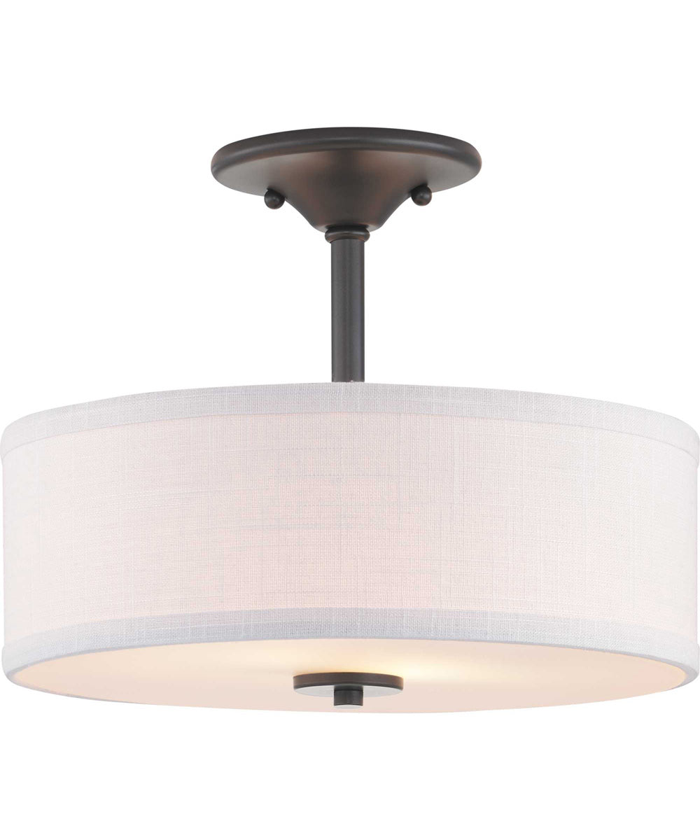 Inspire 13" 2-Light Semi-Flush Graphite