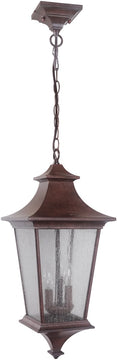 10"W Argent II 3-Light Outdoor Pendant Aged Bronze