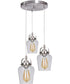 Trystan 3-Light Pendant Brushed Polished Nickel