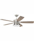 52" Dominick 3-Light Ceiling Fan Polished Nickel