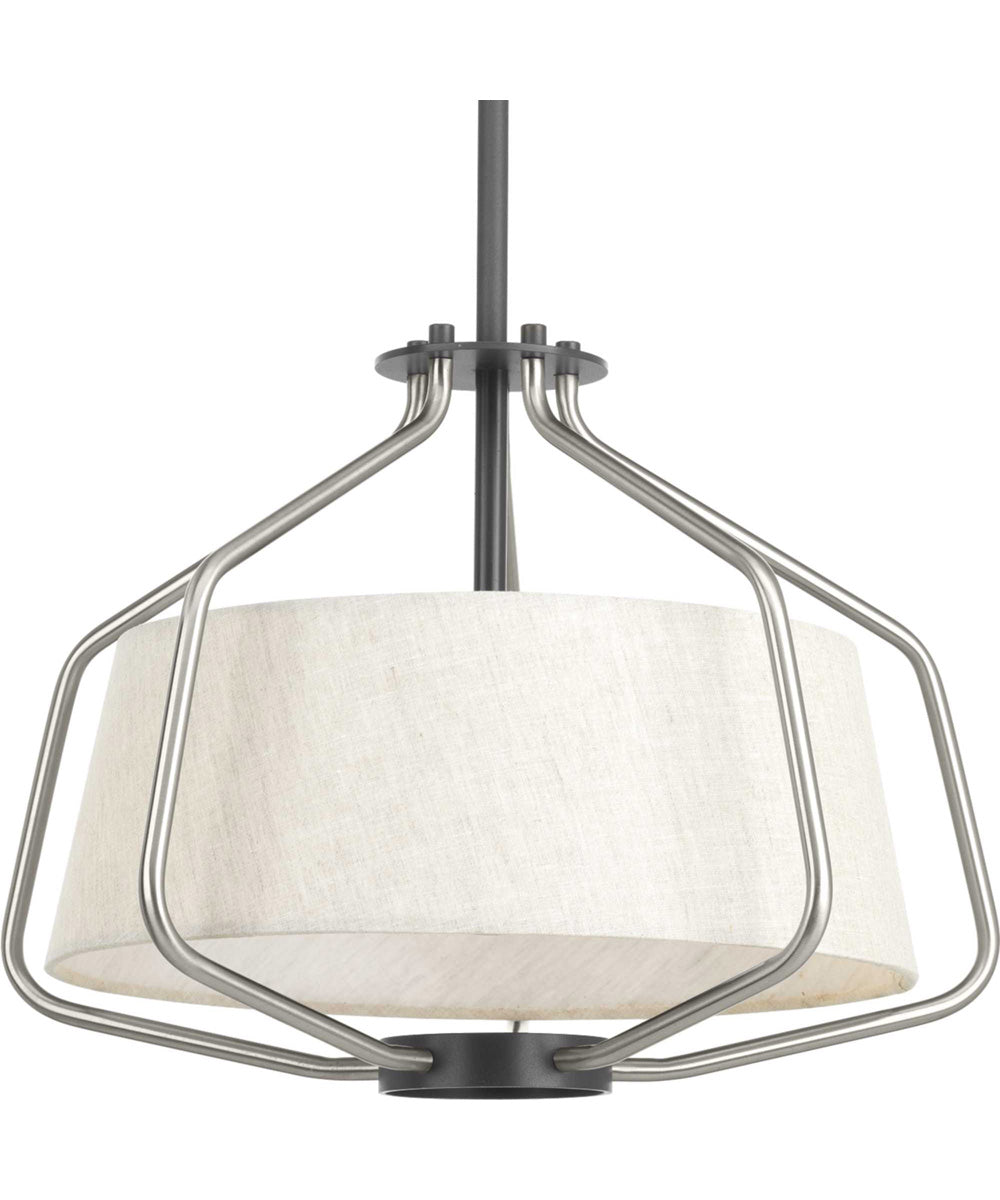 Hangar 16" Semi-Flush/Convertible Brushed Nickel